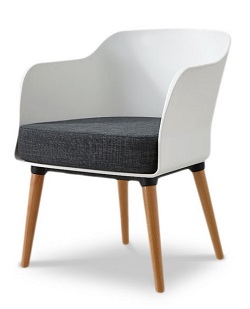 Кресло из пластика на деревянном каркасе ES-0679