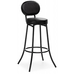 Черный барный стул высокий со спинкой WV-17041