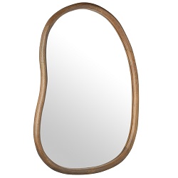 Зеркало настенное в деревянной раме. Цвет: коричневый.