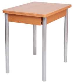 Раскладной обеденный стол. Столешница - ЛДСП. Ножки - металл с полимерным покрытием.