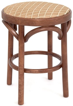 Табурет для кухни деревянный с мягким сиденьем