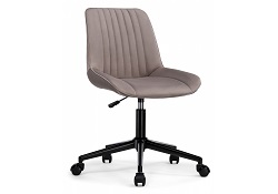 Компьютерное кресло на роликах, обивка ткань велюр, цвет латте(velutto 08)/черный.