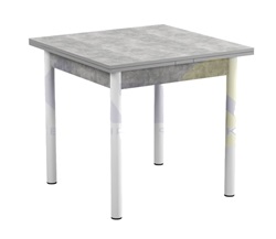 Квадратный раскладной стол из ЛДСП. Цвет серый.